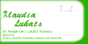 klaudia lukats business card