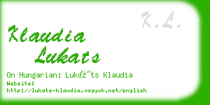 klaudia lukats business card